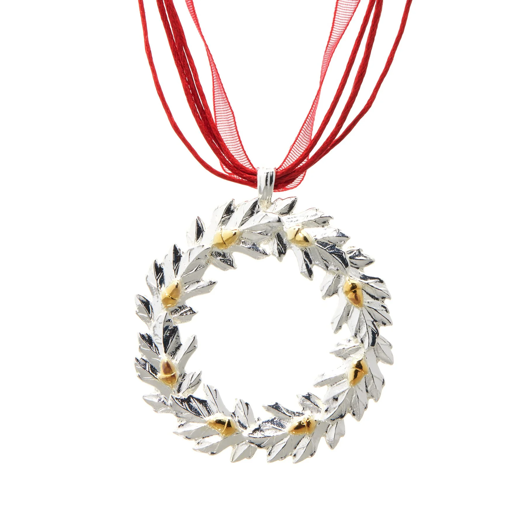 Christmas wreath shop necklace